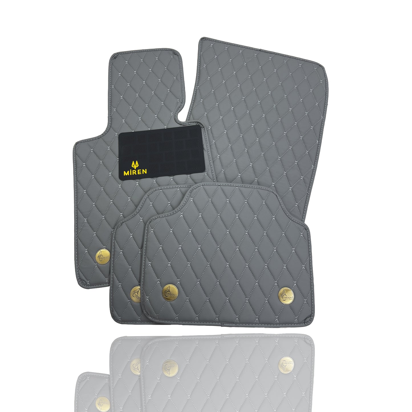 Diamond Stitching Faux Leather Flat Car Mats for Mercedes A Class
