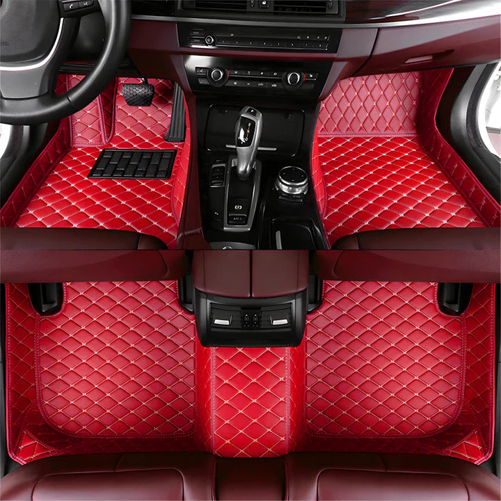 Diamond stitch luxury car mats