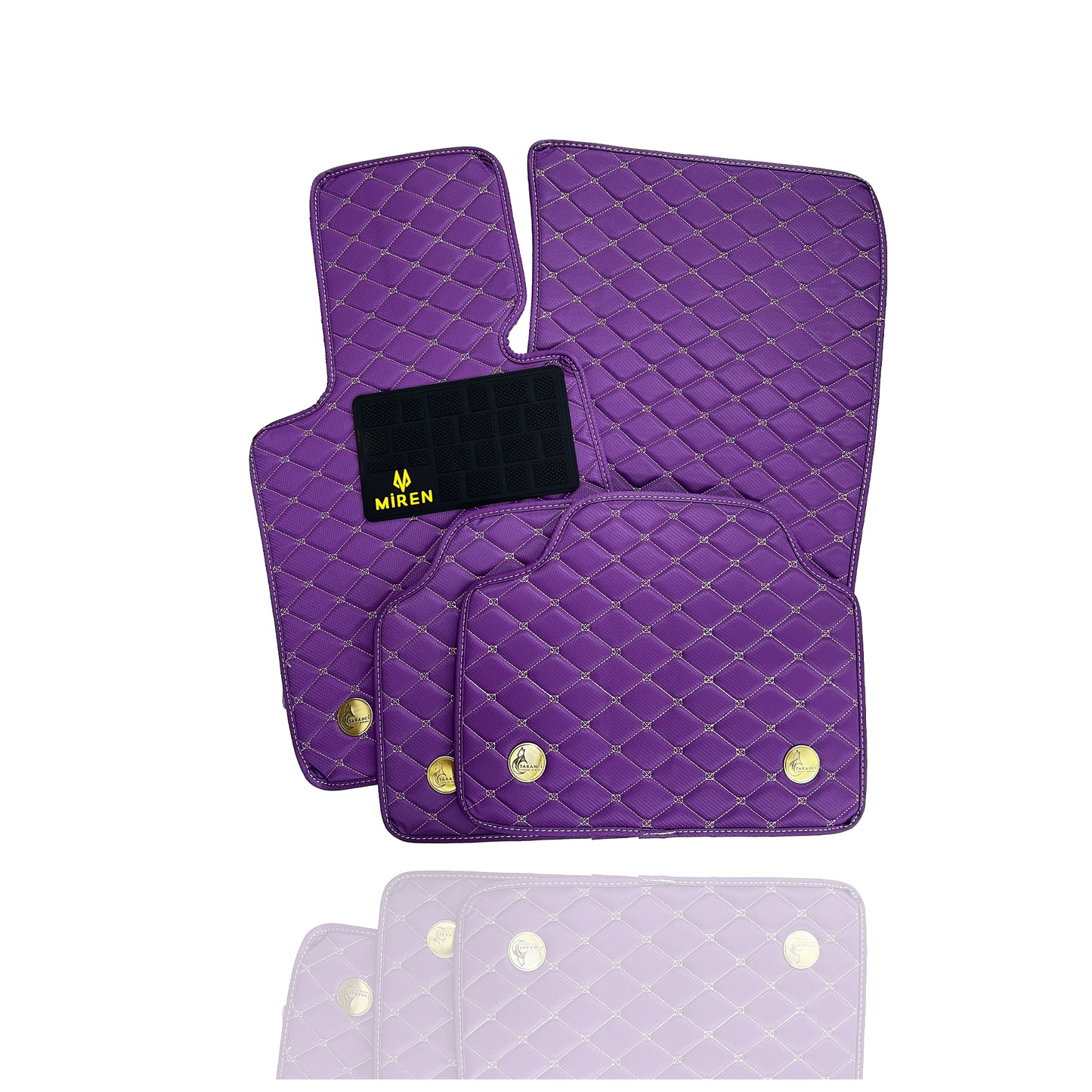 Diamond Stitching Carbon Fiber Style Car Mats for BMW Series 5