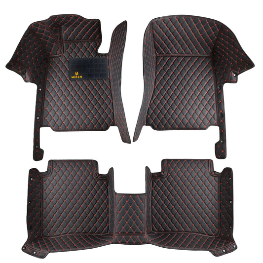Diamond stitch luxury car mats