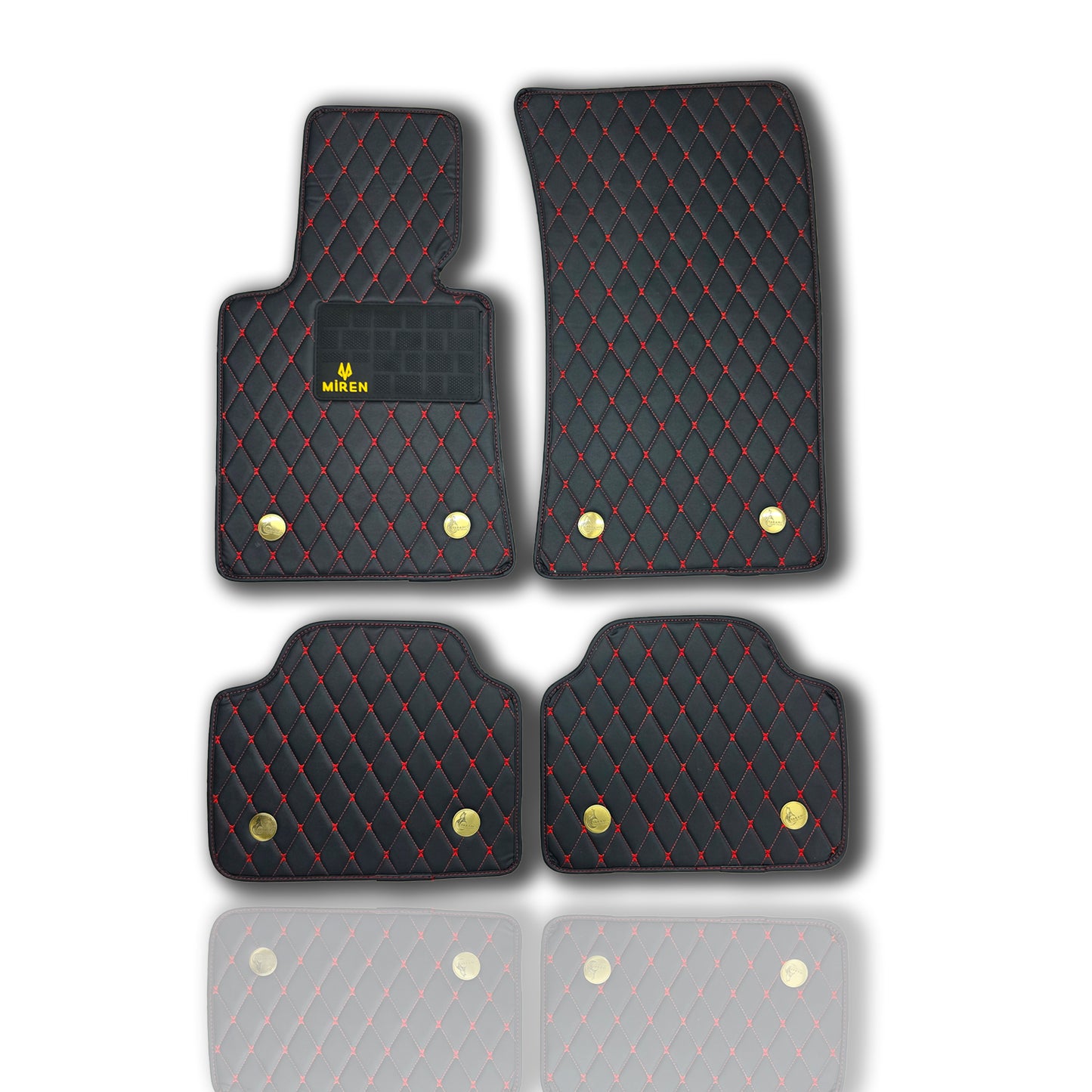 Diamond Stitching Flat Car Mats for Volvo V90, XC40, XC60