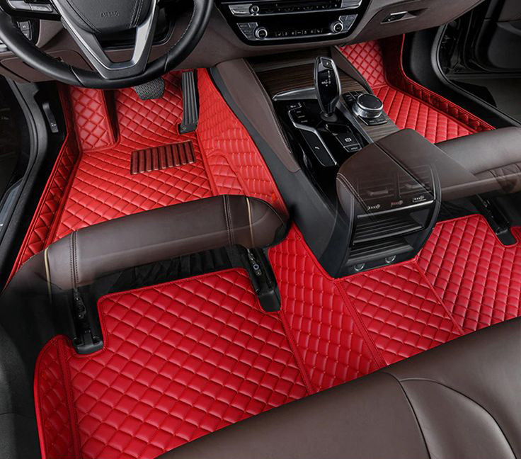 Diamond stitch luxury car mats