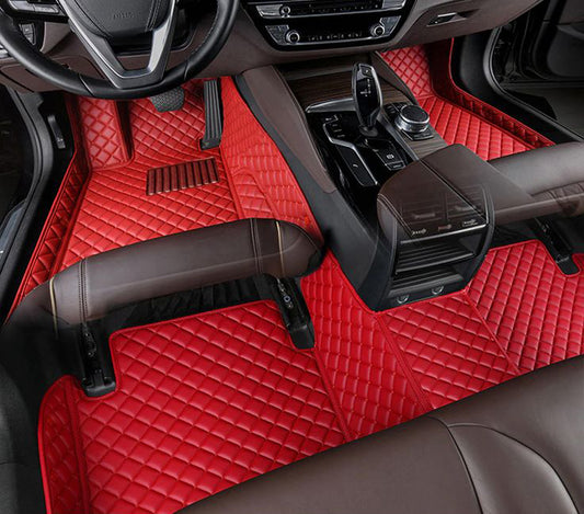 Diamond stitch luxury car mats