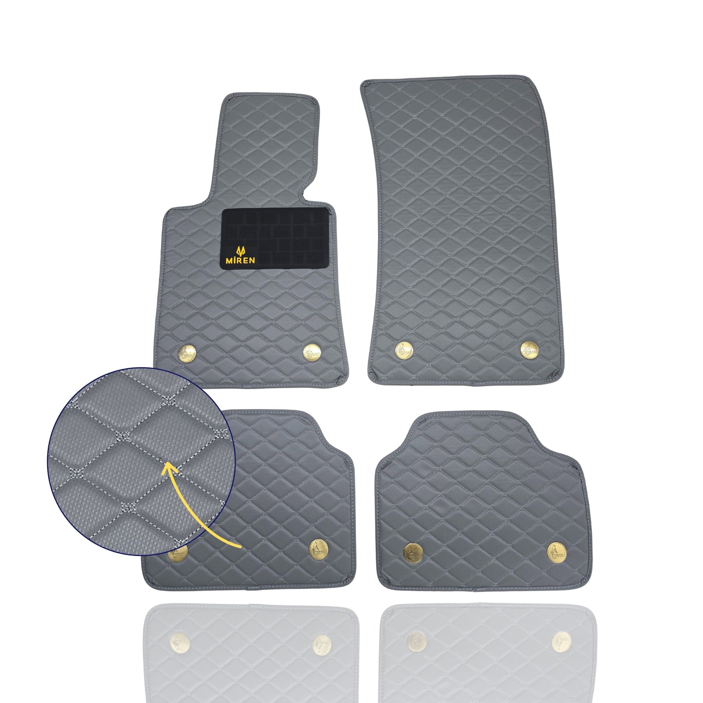 Diamond Stitching Carbon Fiber Car Mats for Chevrolet Miren