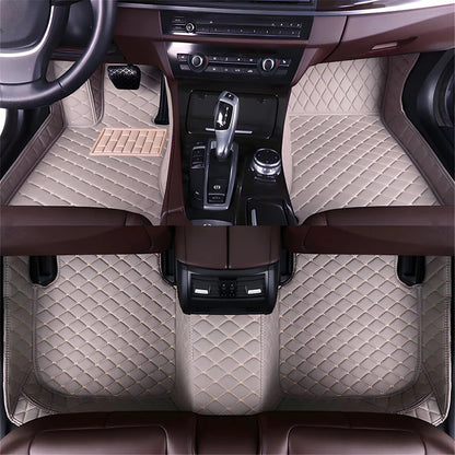 Diamond stitch luxury car mats