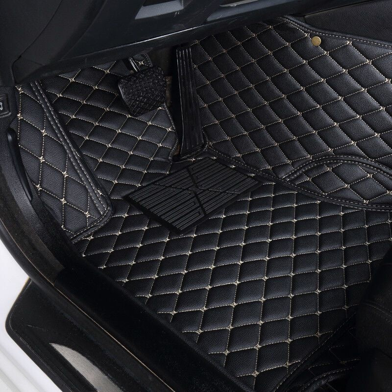 Diamond stitch luxury car mats