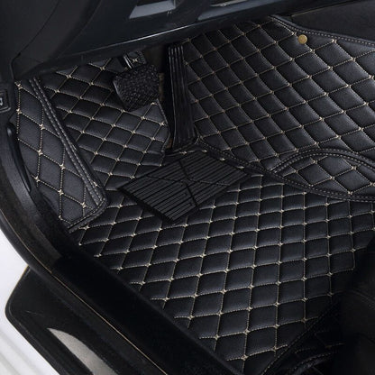 Diamond stitch luxury car mats