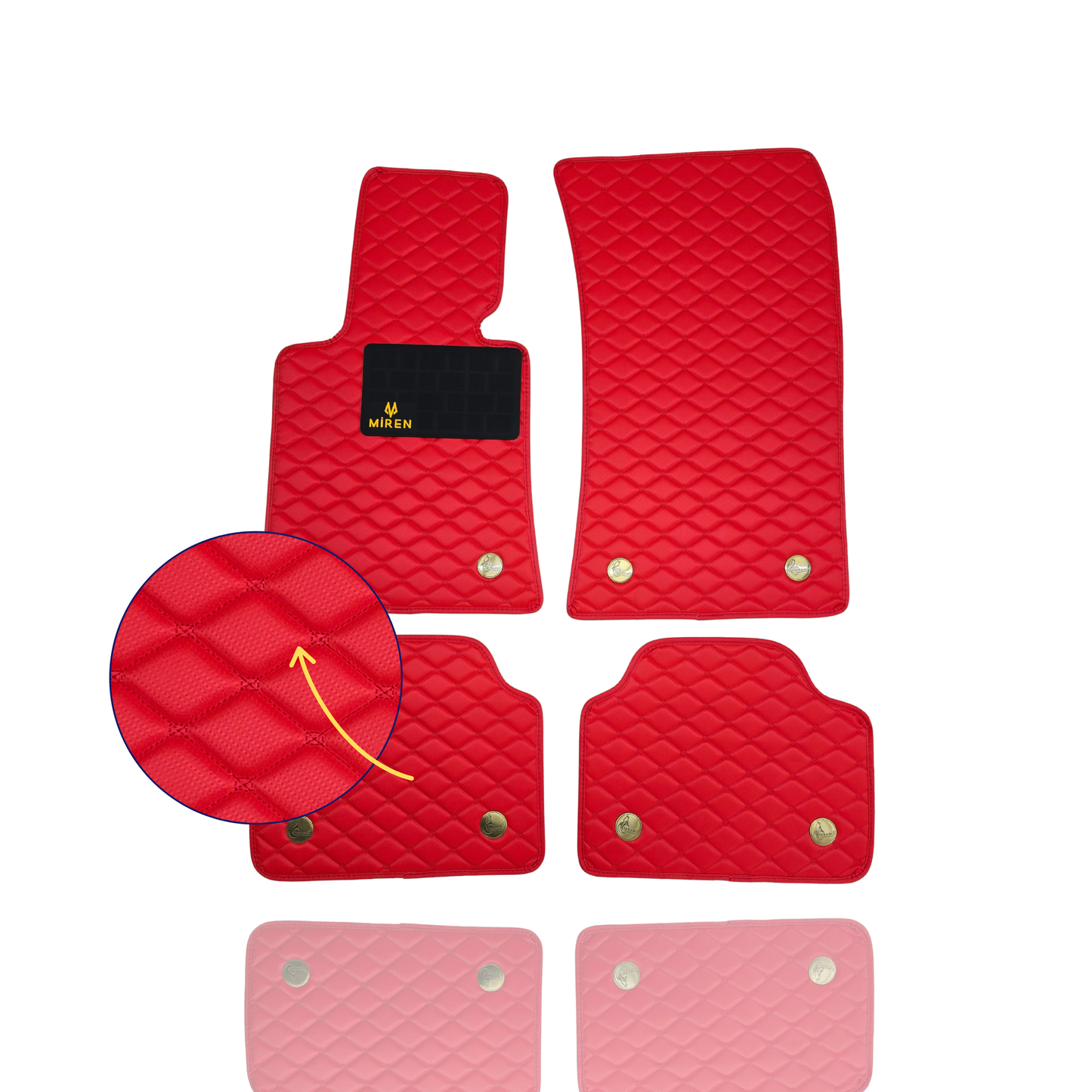 Diamond Stitching Carbon Fiber Car Mats for Chevrolet Miren