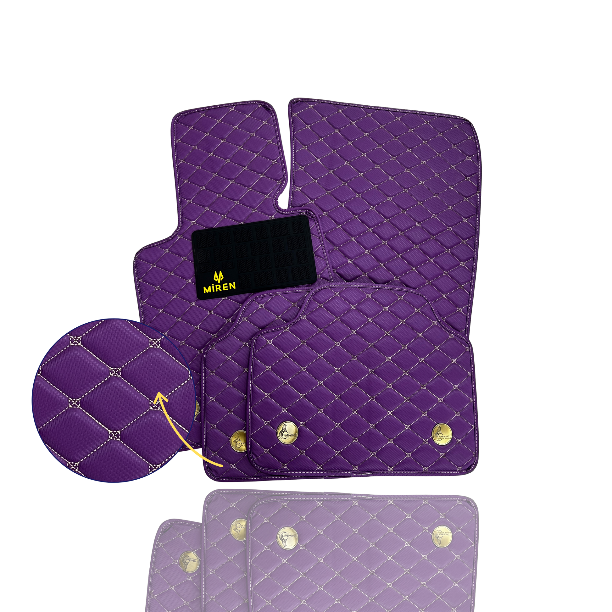 Diamond Stitching Carbon Fiber Car Mats for Chevrolet Miren