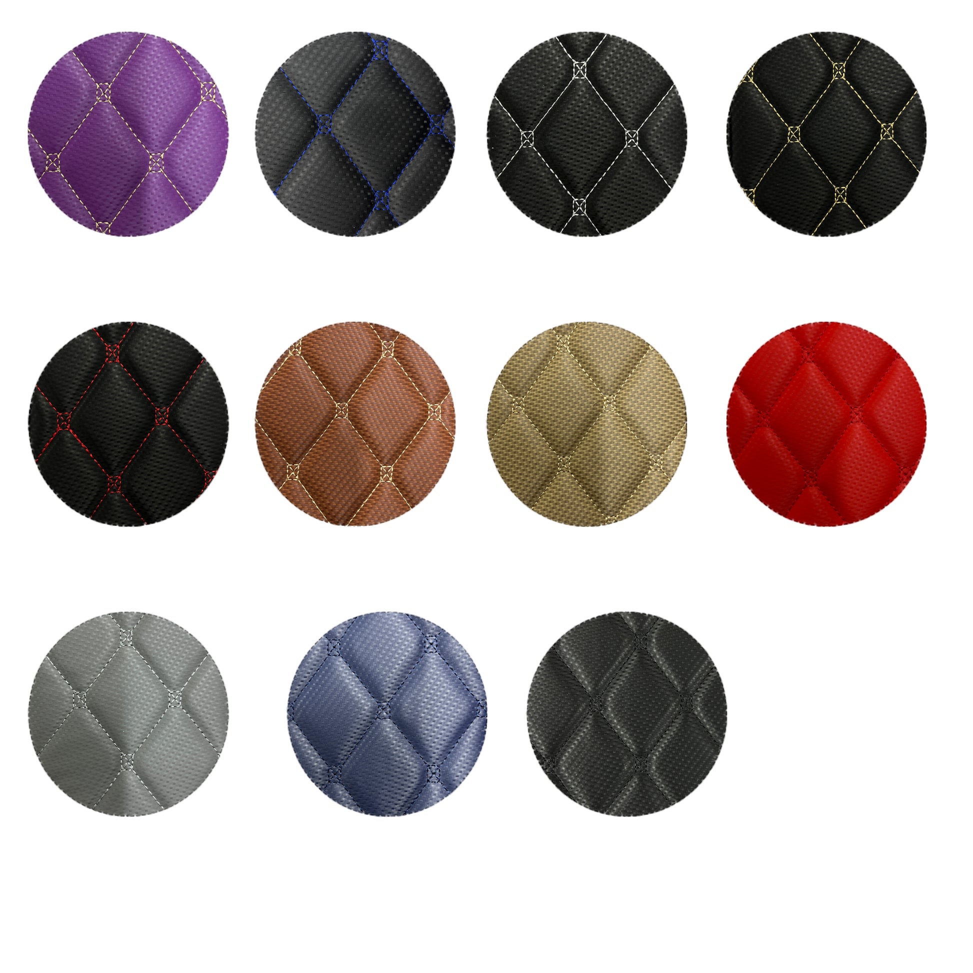 Diamond Stitching Carbon Fiber Style Car Mats For Audi Miren