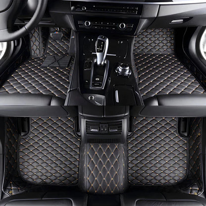 Diamond stitch luxury car mats