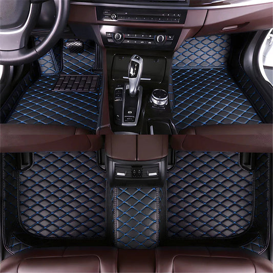 Diamond stitch luxury car mats