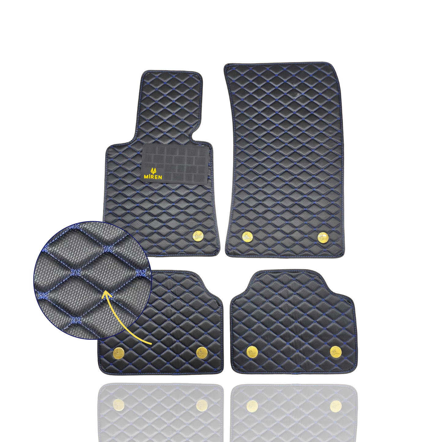 Diamond Stitching Carbon Fiber Car Mats for Chevrolet Miren