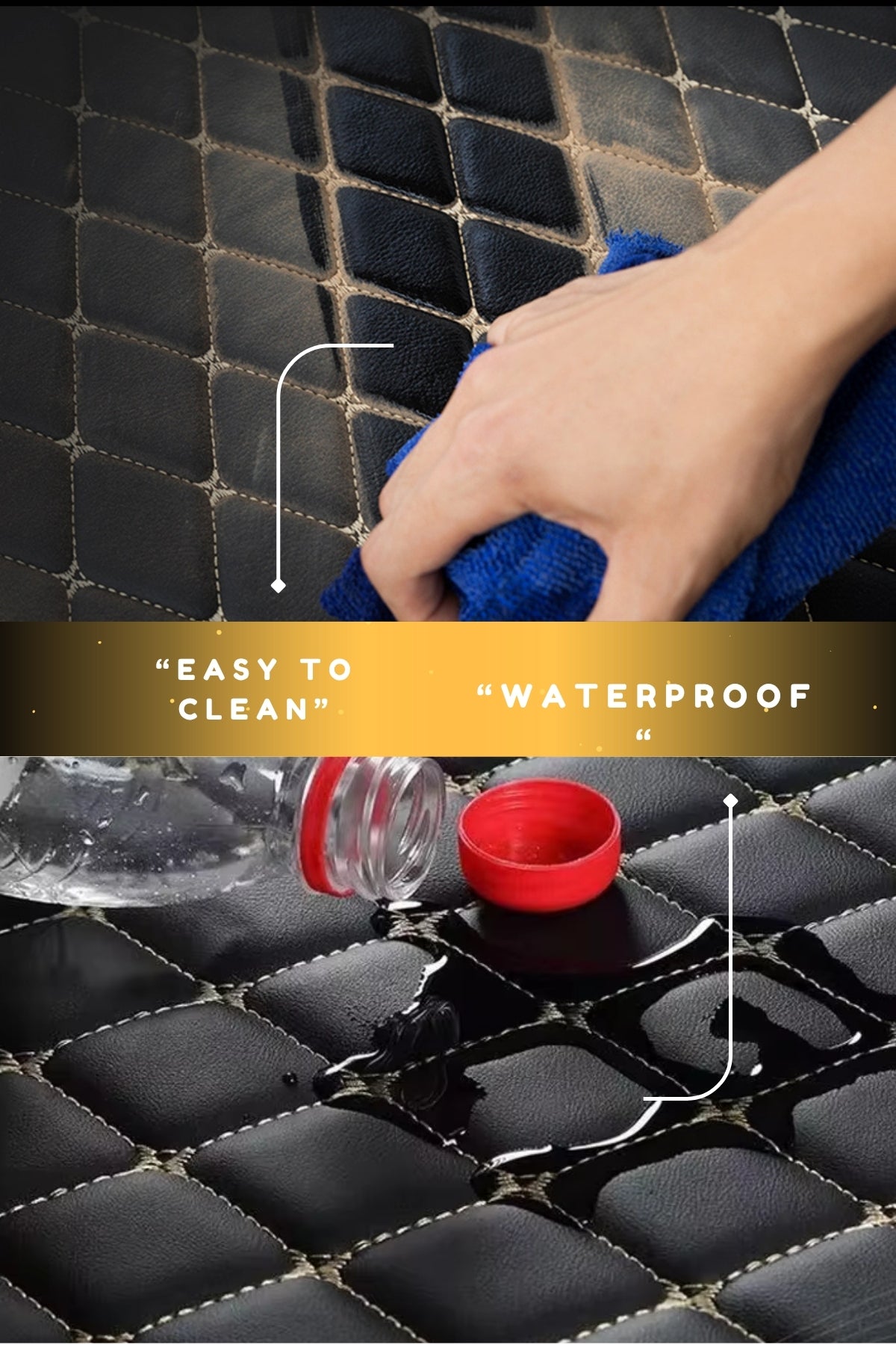 Diamond Stitching Carbon Fiber Style Car Mats for BMW My Store