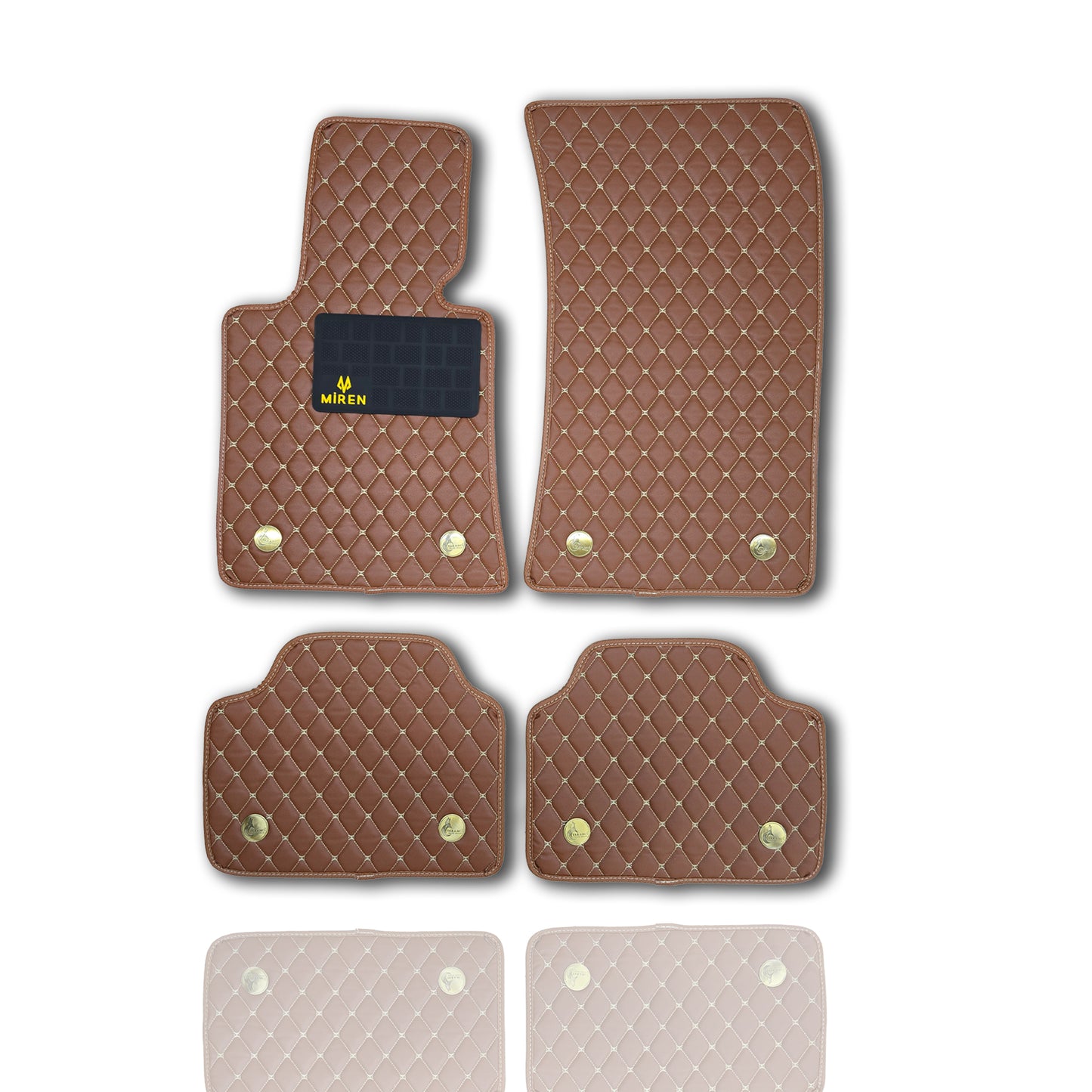 Diamond Stitching Flat Car Mats for Volkswagen Polo, Scirocco, Sharan